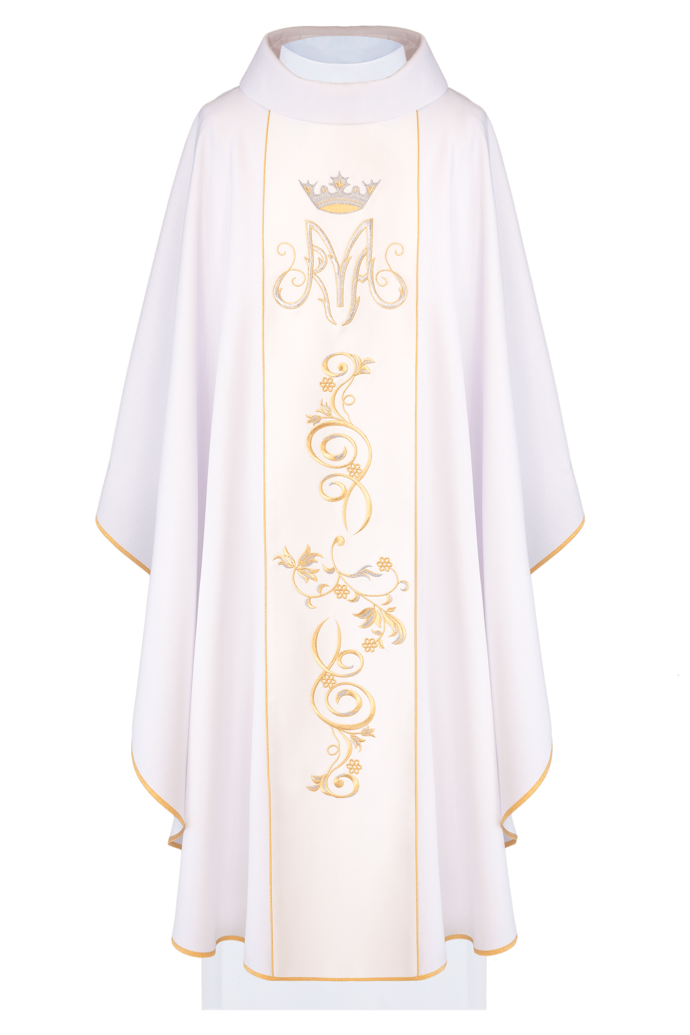 Marian liturgical chasuble with embroidered belt