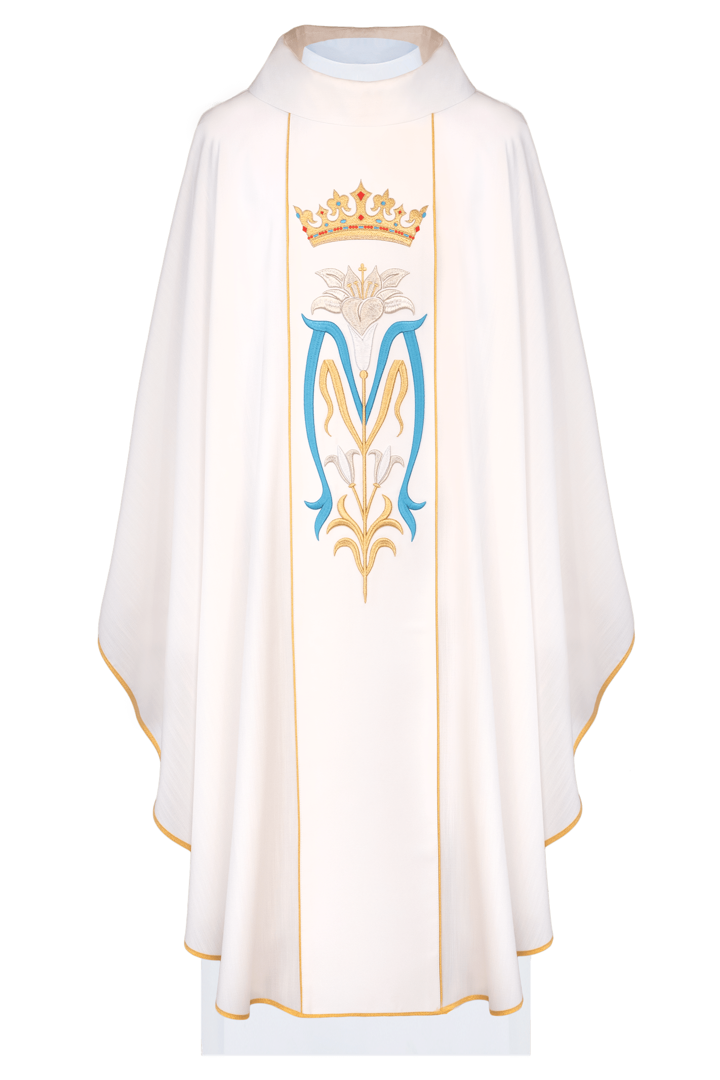 Liturgical chasuble with embroidered crown of the Mother of God - HAFTINAUSA.COM