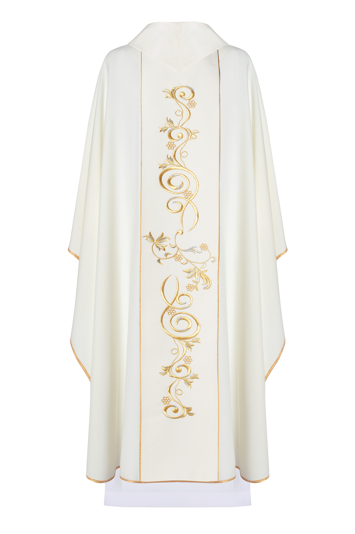 Wedding Chasuble with rings in ecru