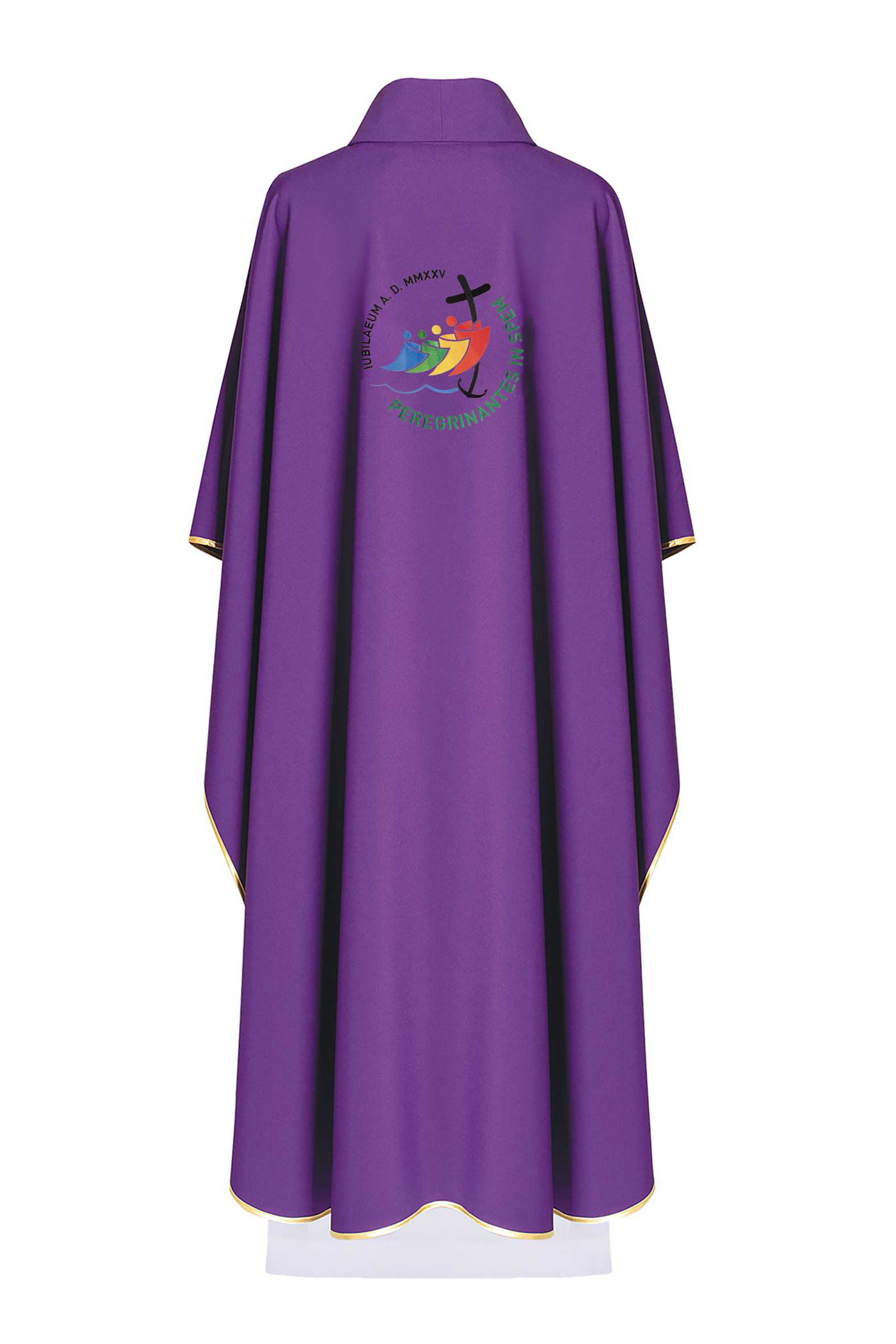 Chasuble with jubilee embroidery in purple