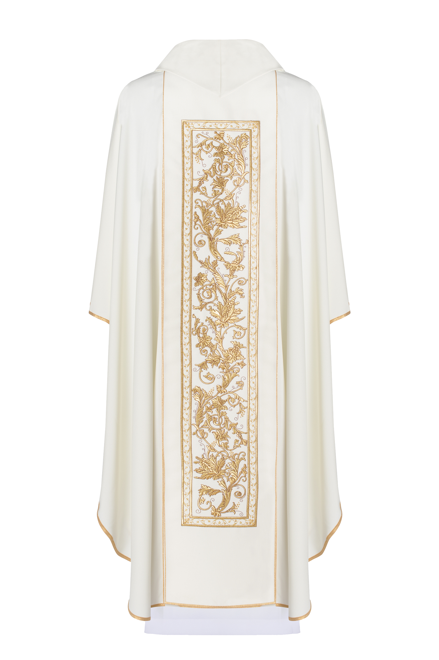 Chasuble with the symbol of the Eucharistic Chalice in ecru