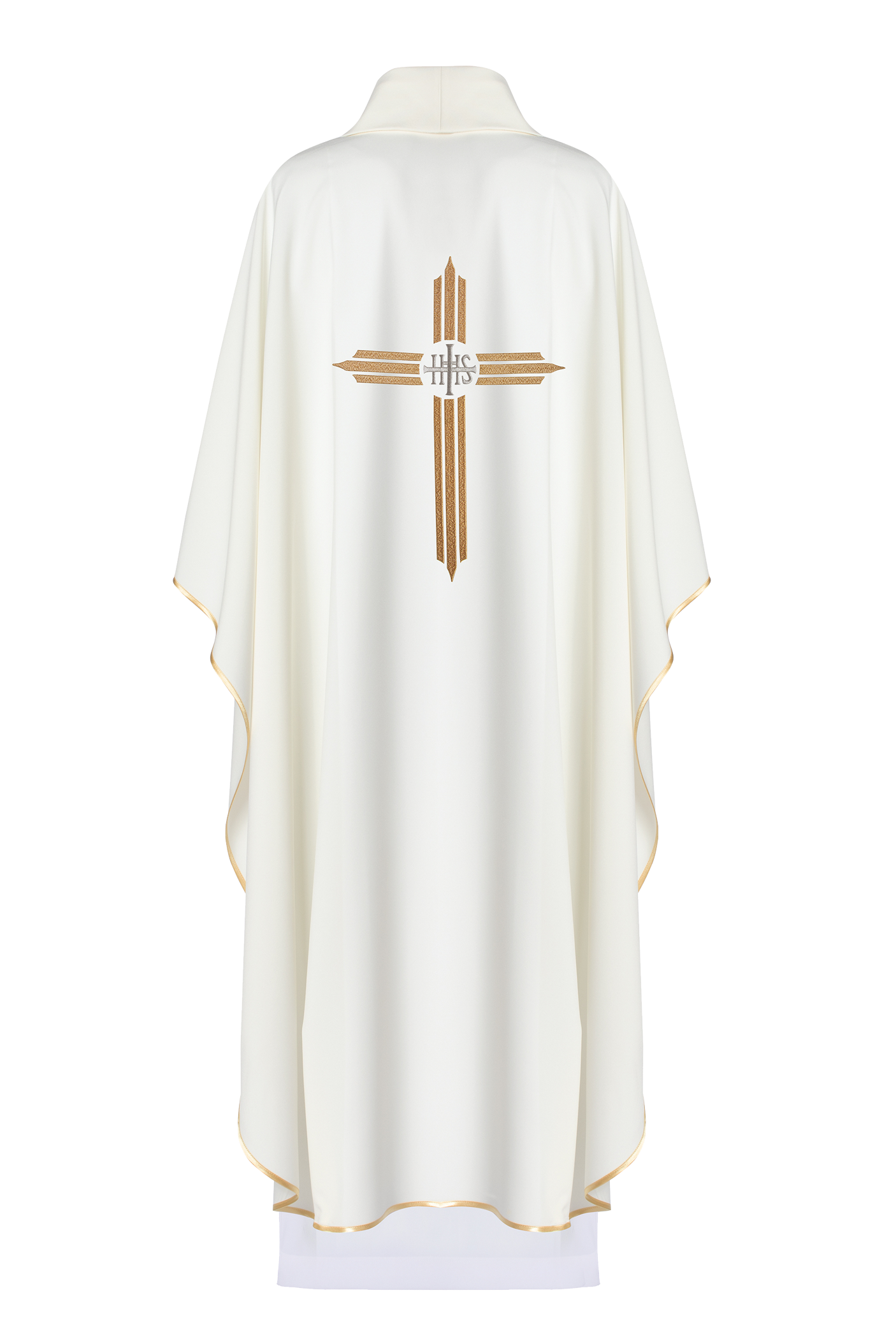 Chasuble embroidered with the symbol of Cross IHS