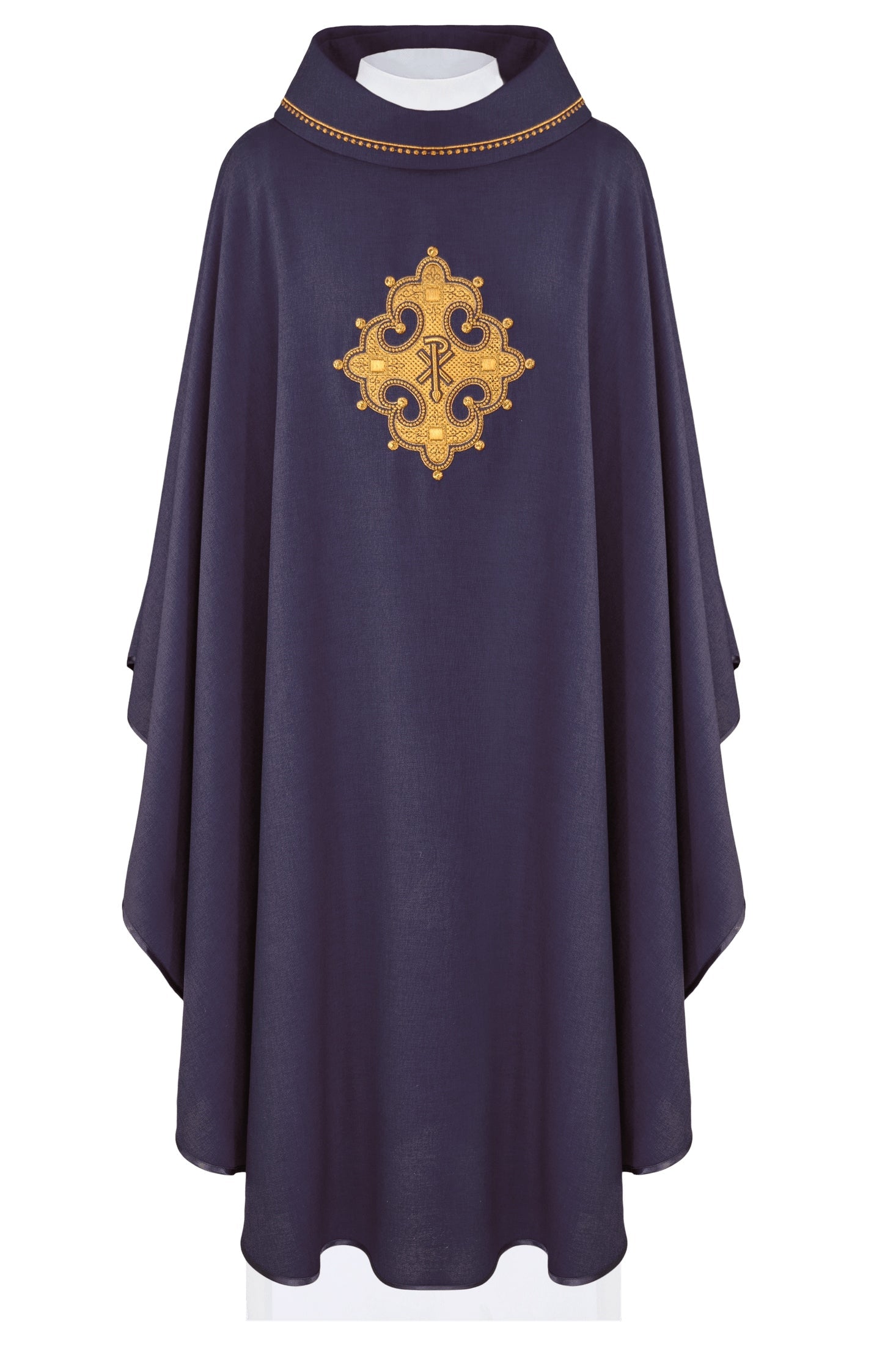 Purple robe with gold PAX embroidery - HAFTINAUSA.COM