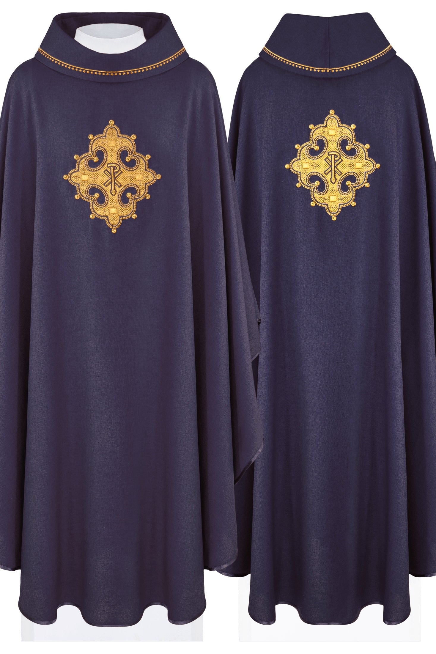 Purple robe with gold PAX embroidery