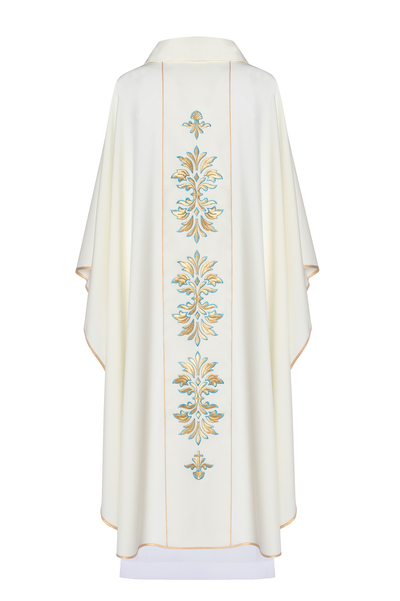 Chasuble with Mary motif in ecru color