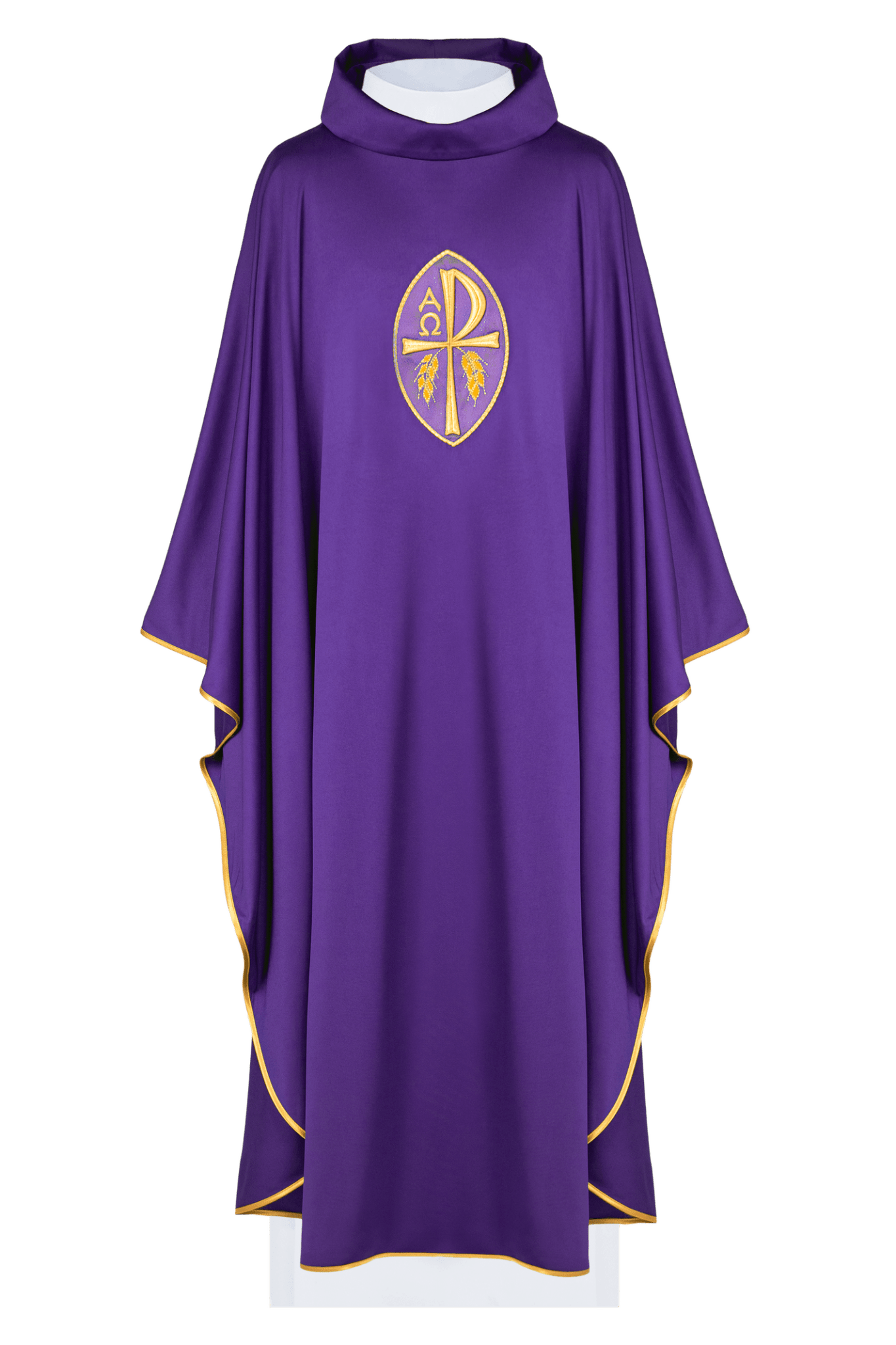 Purple chasuble made of light SACROLITE texture KOR/387/03/78 - HAFTINAUSA.COM