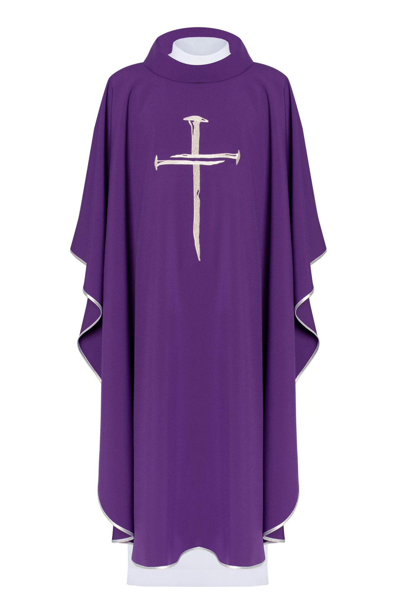 Purple Chasuble with a Cross KOR/225/03/12 FIOLET - HAFTINAUSA.COM