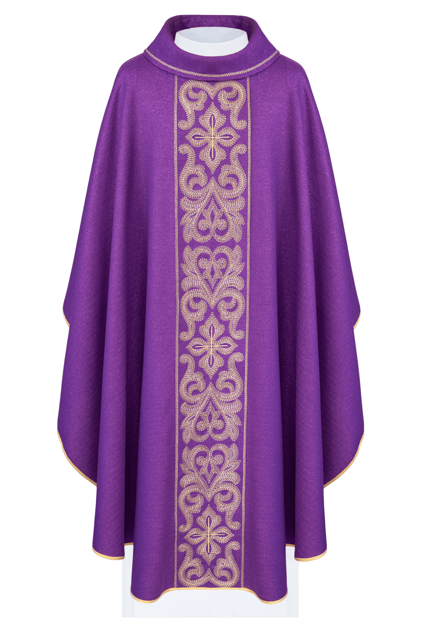 Purple chasuble with light embroidery LE/7028/03 - HAFTINAUSA.COM