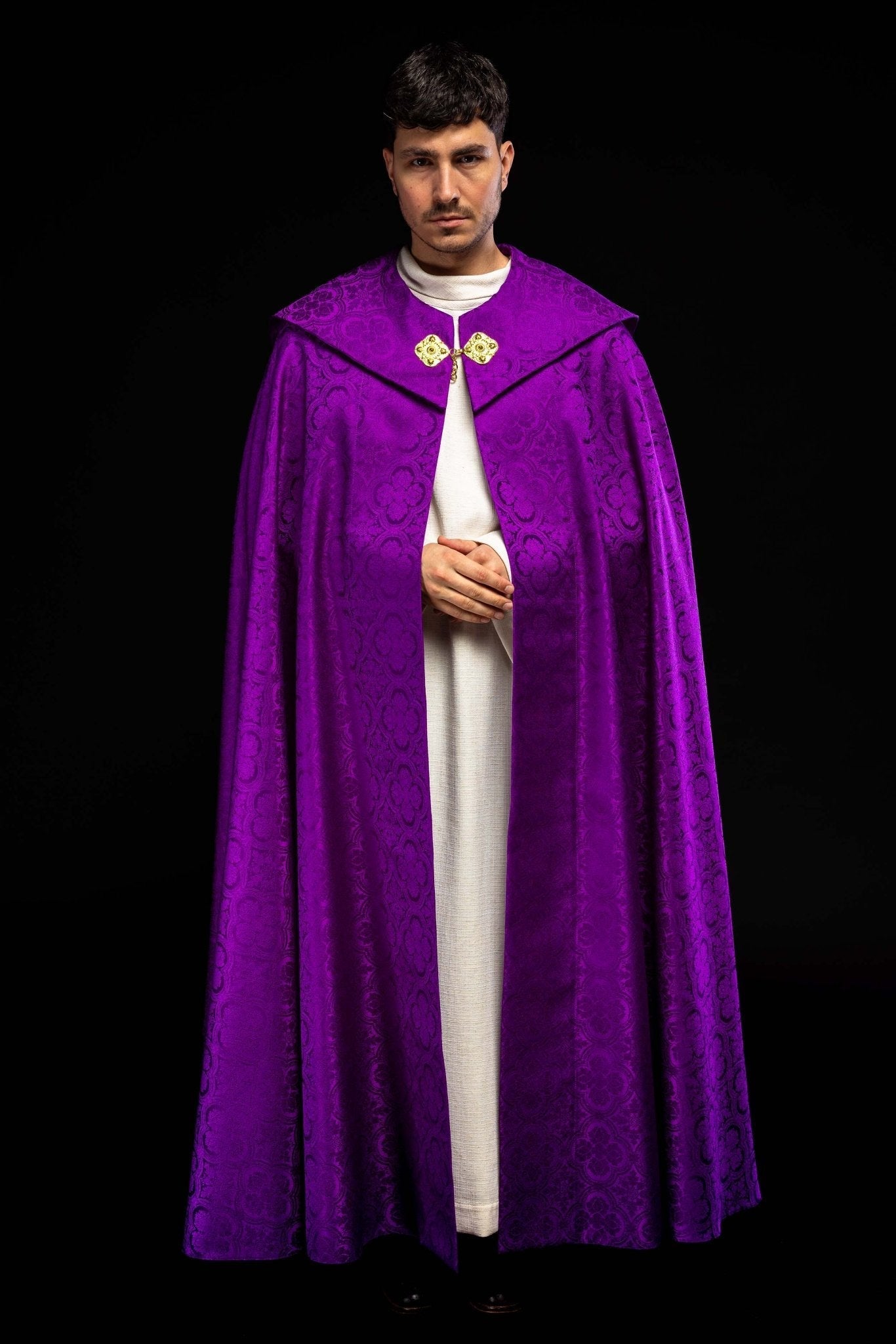 Purple Liturgical Cope – Jacquard Fabric KKP/161/03/11 145cm - HAFTINAUSA.COM