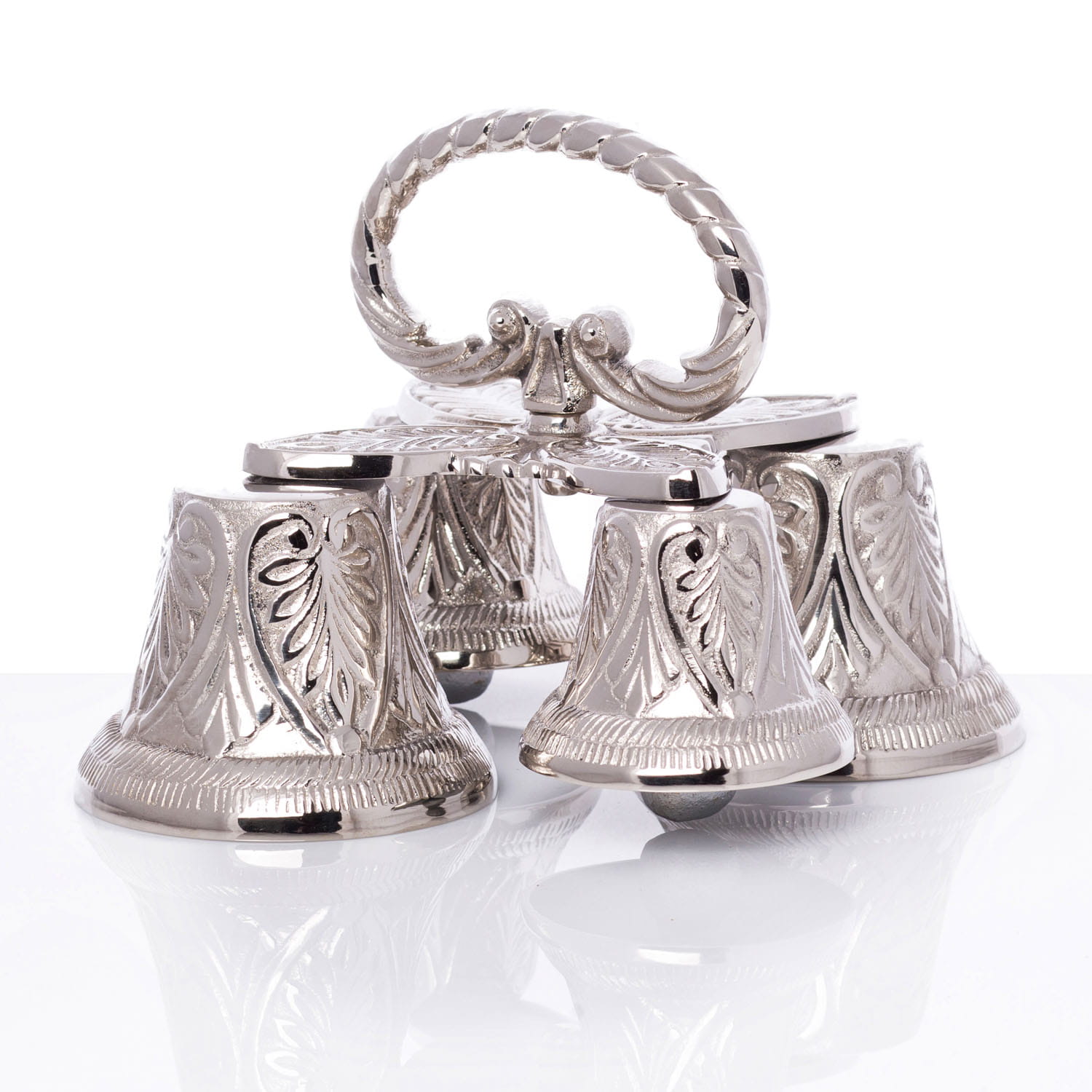 Quadruple bells - brass - nickel A566N - HAFTINAUSA.COM