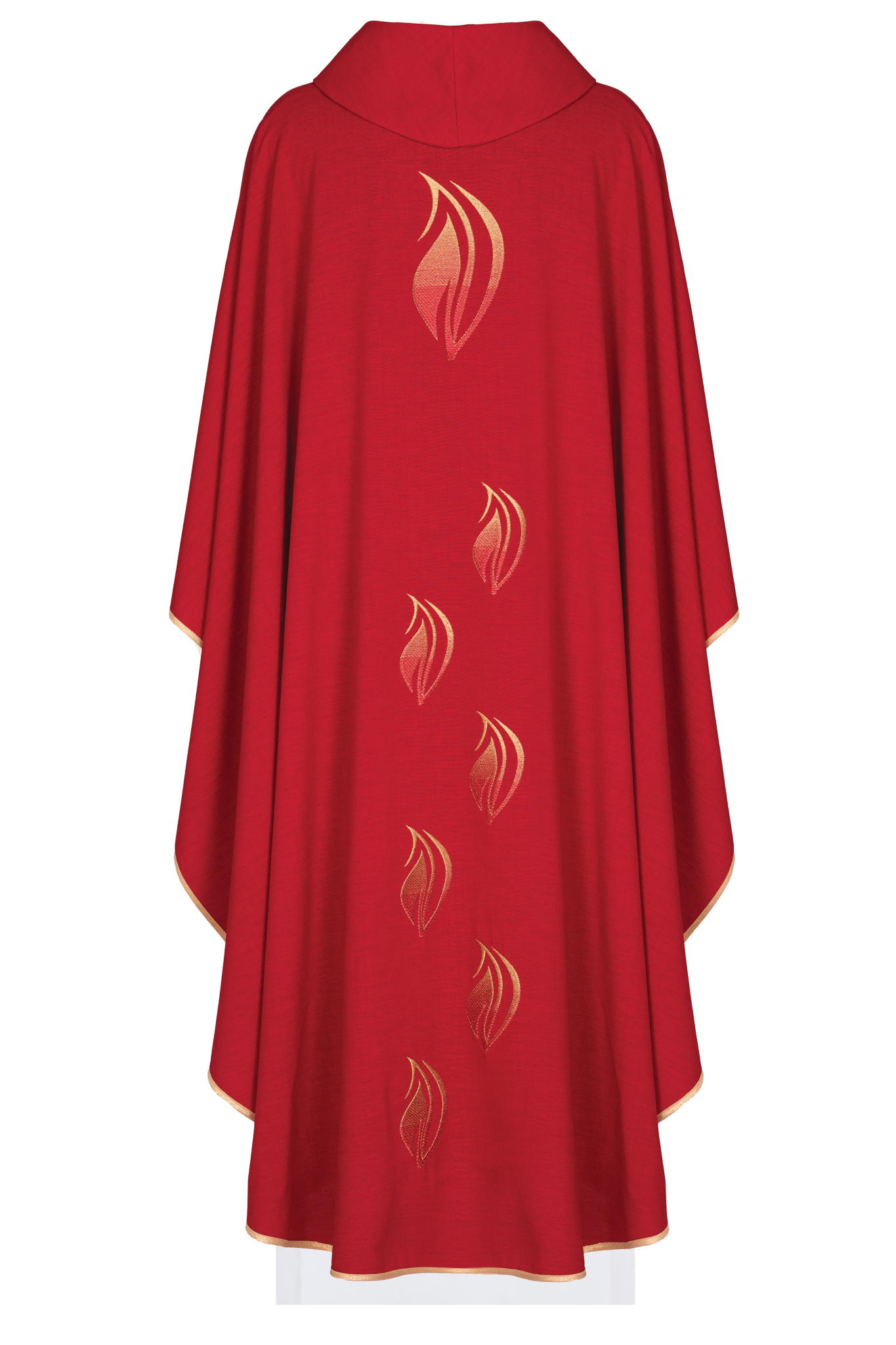 Red Chasuble with embroidery of the Holy Spirit and the Cross KOR/216/02/62 CZERWONY - HAFTINAUSA.COM