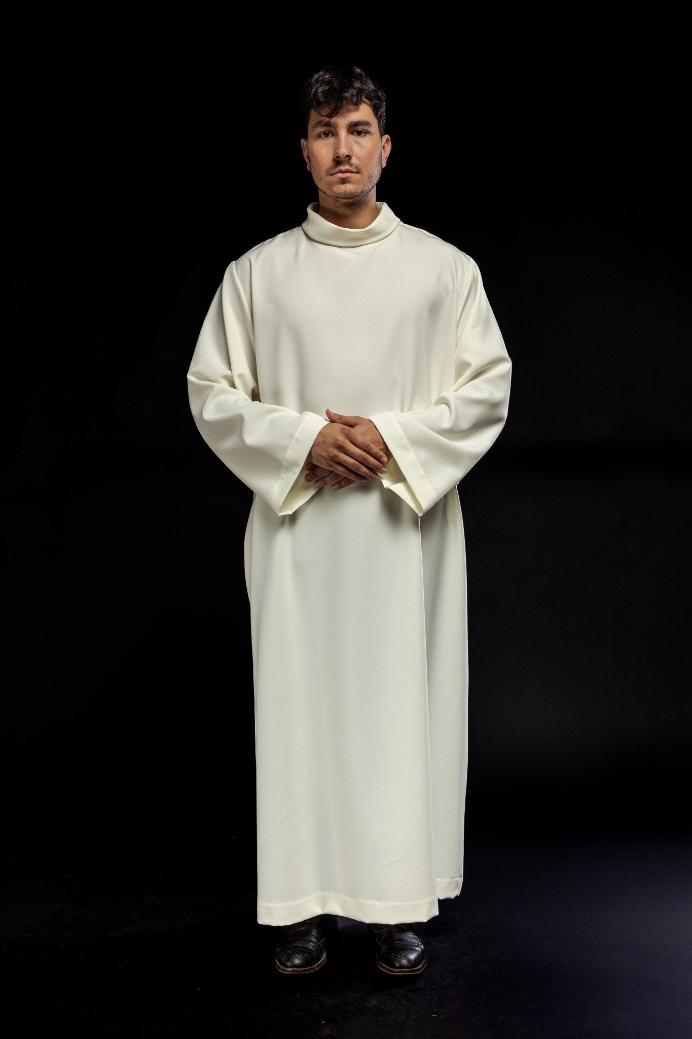 Simple plain alb cream colored KAB/021/05/12 135cm/164cm - HAFTINAUSA.COM