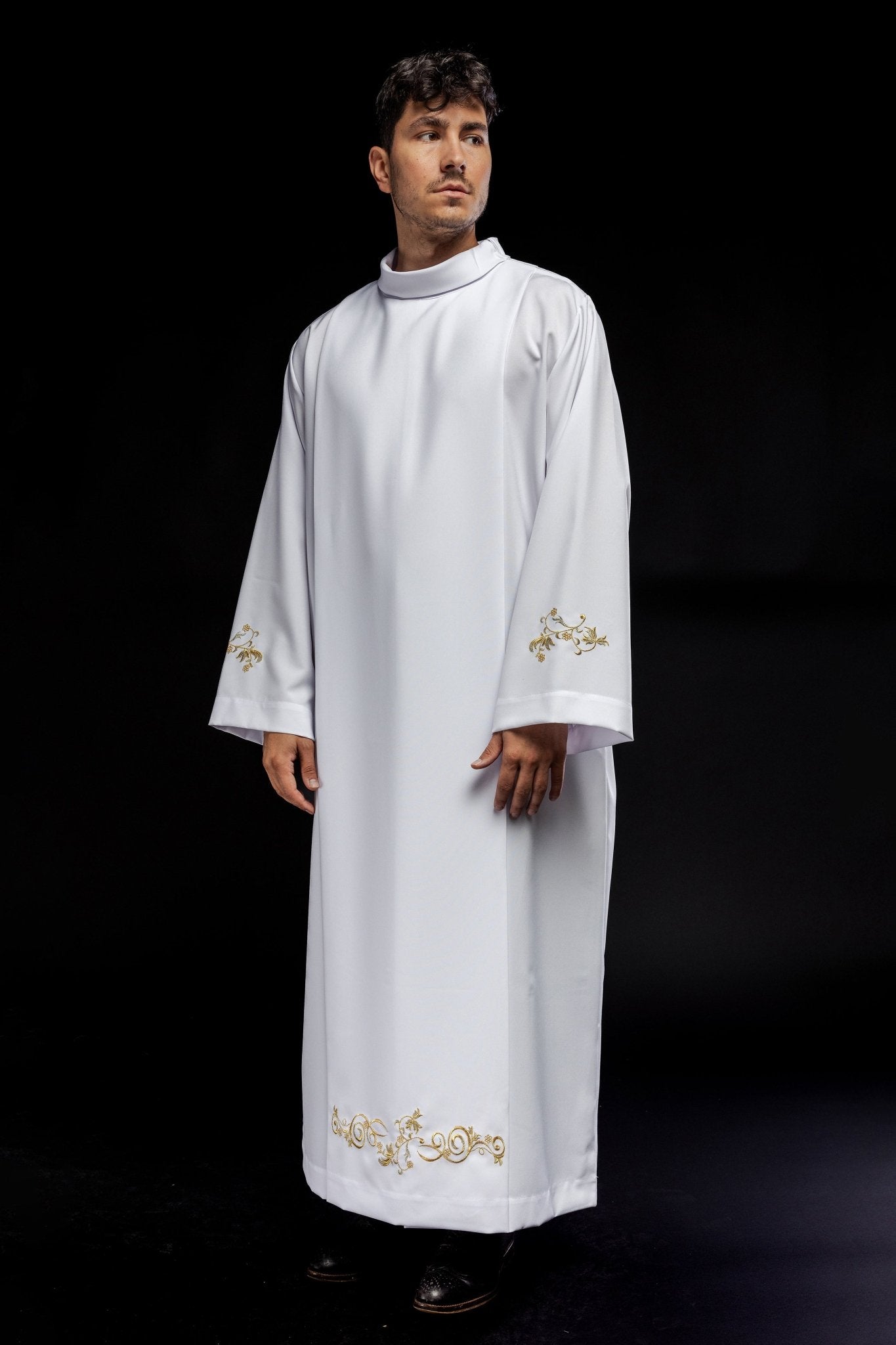 Smooth Priestly Alba with Collar KAB/003/04/12 135cm/164cm - HAFTINAUSA.COM
