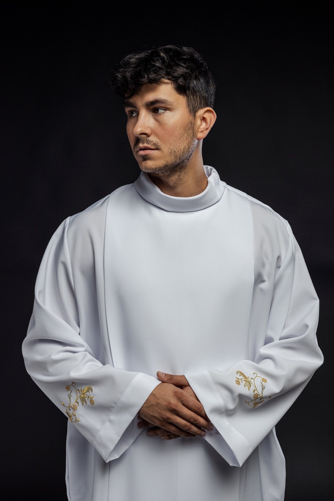 Smooth Priestly Alba with Collar KAB/003/04/12 135cm/164cm - HAFTINAUSA.COM