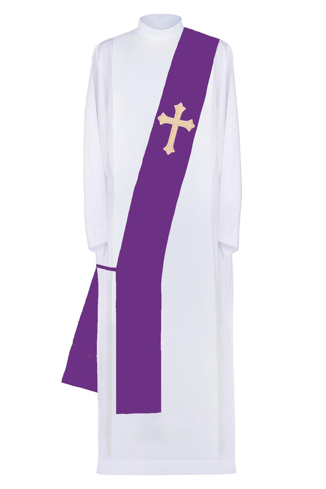 Purple Deacon stole with a Cross