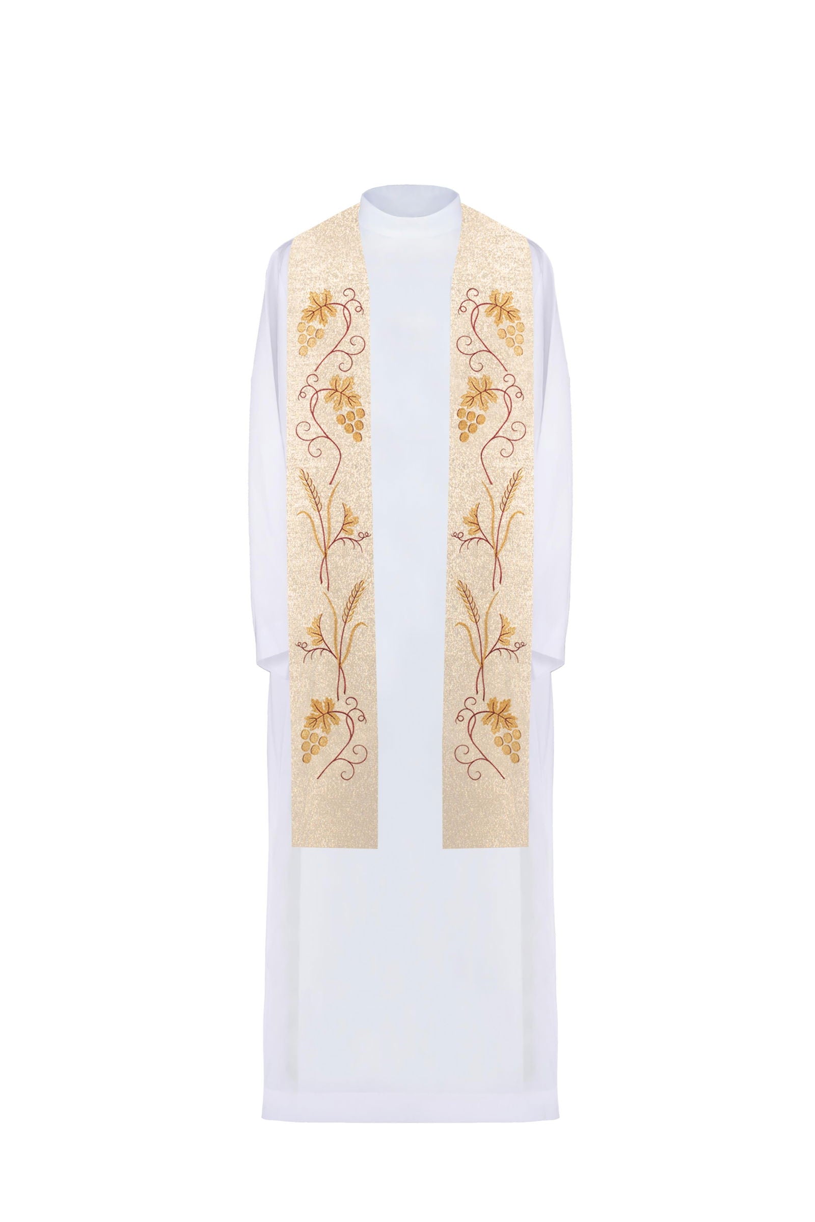 Gold embroidered priest's stole - HAFTINAUSA.COM