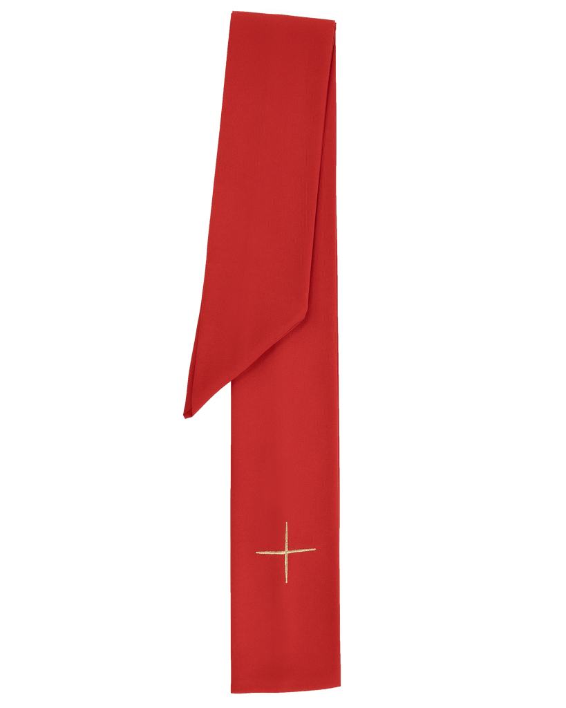 Ornat haftowany krzyża KOR/037 Czerwony - ORNATY.PL