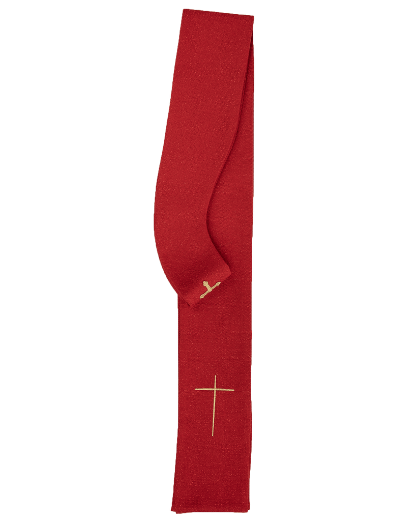 Ornat bogato haftowany błyszczący LE/7022 Czerwony