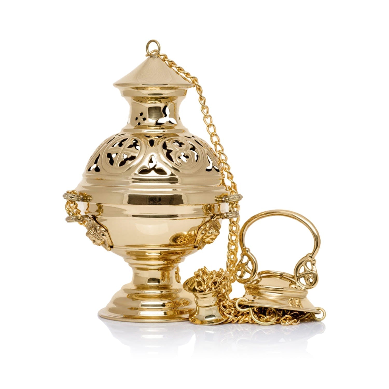 Thurible - brass - 25 cm CE - 1002 - HAFTINAUSA.COM