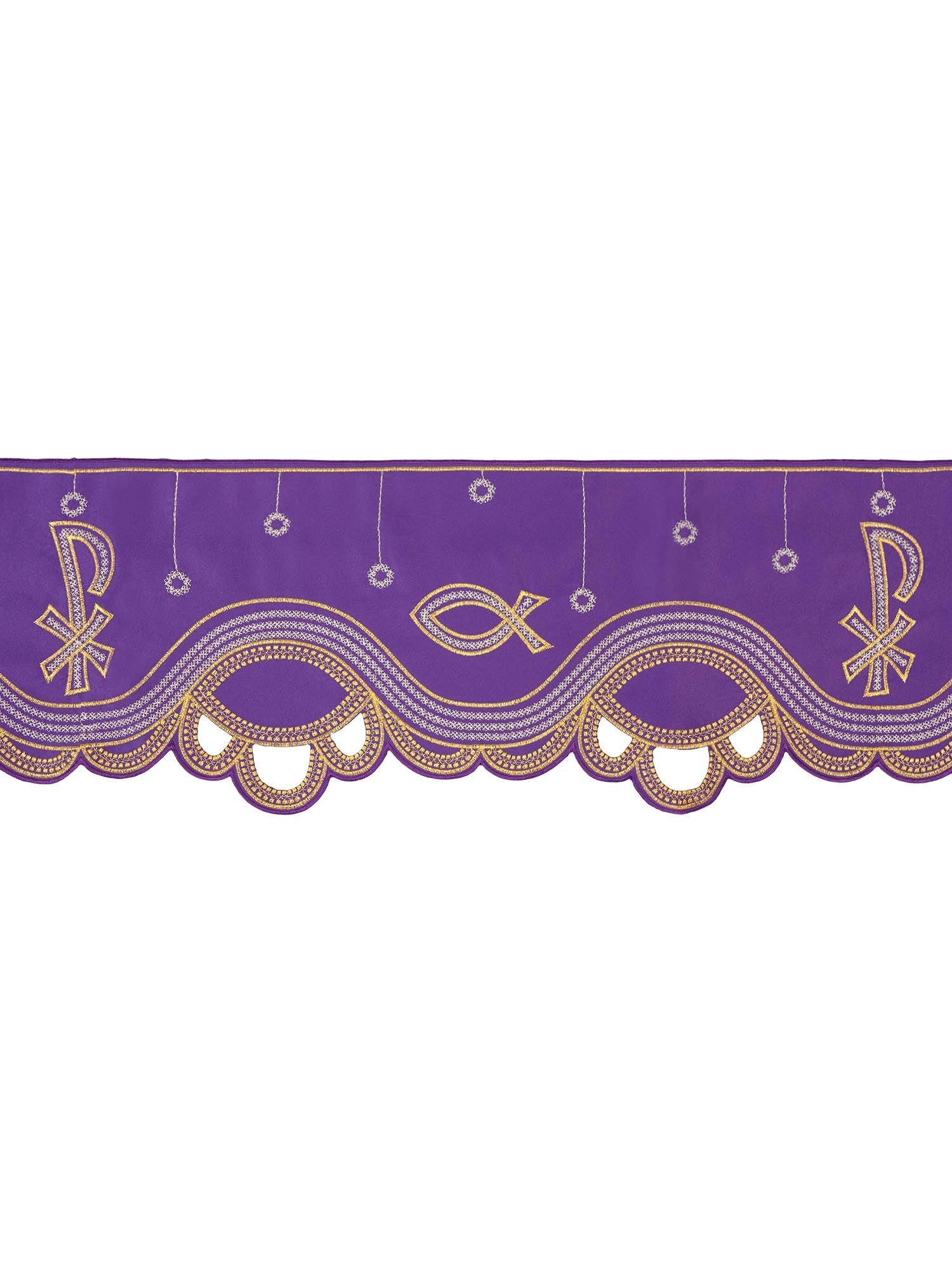 Trimmings with front embroidery PAX Violet KOM/036/03 20cm 3,5m - HAFTINAUSA.COM
