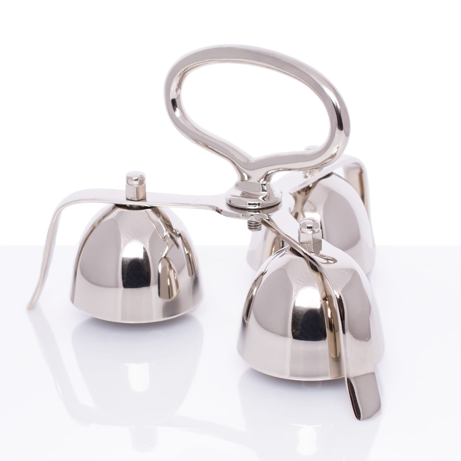 Triple bells - brass - nickel A - 585N - HAFTINAUSA.COM