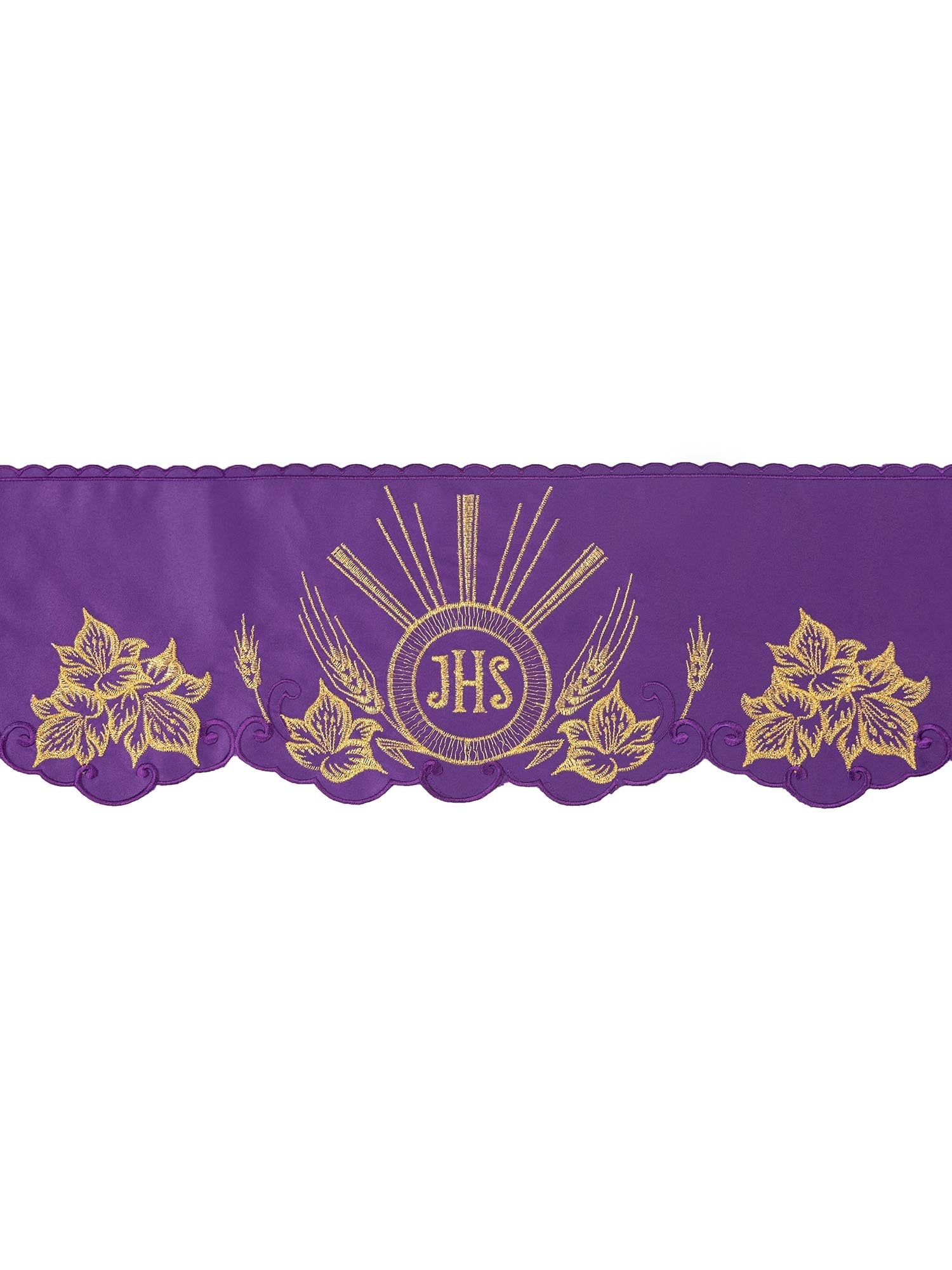 Violet superfrontal with IHS emboidery KOM/053/03 15cm 3,5m - HAFTINAUSA.COM
