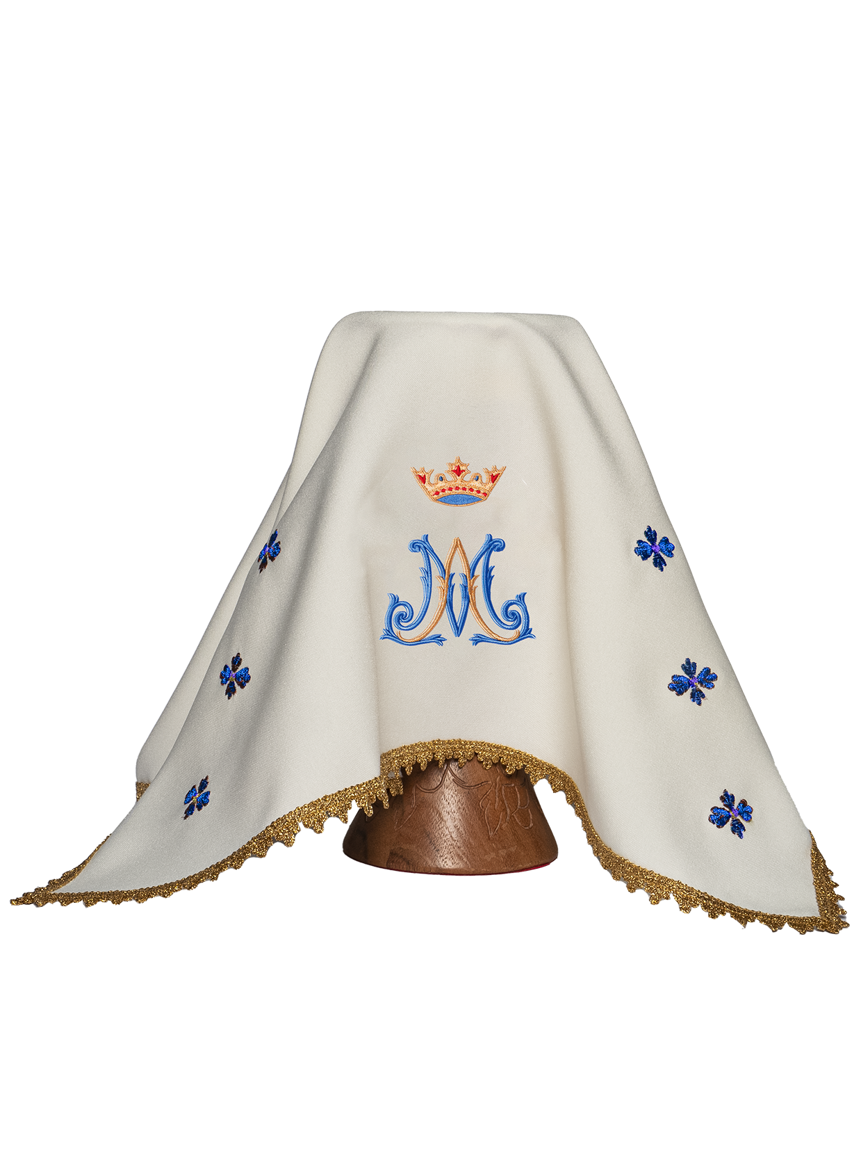 Chalice veil with blue Marian morif