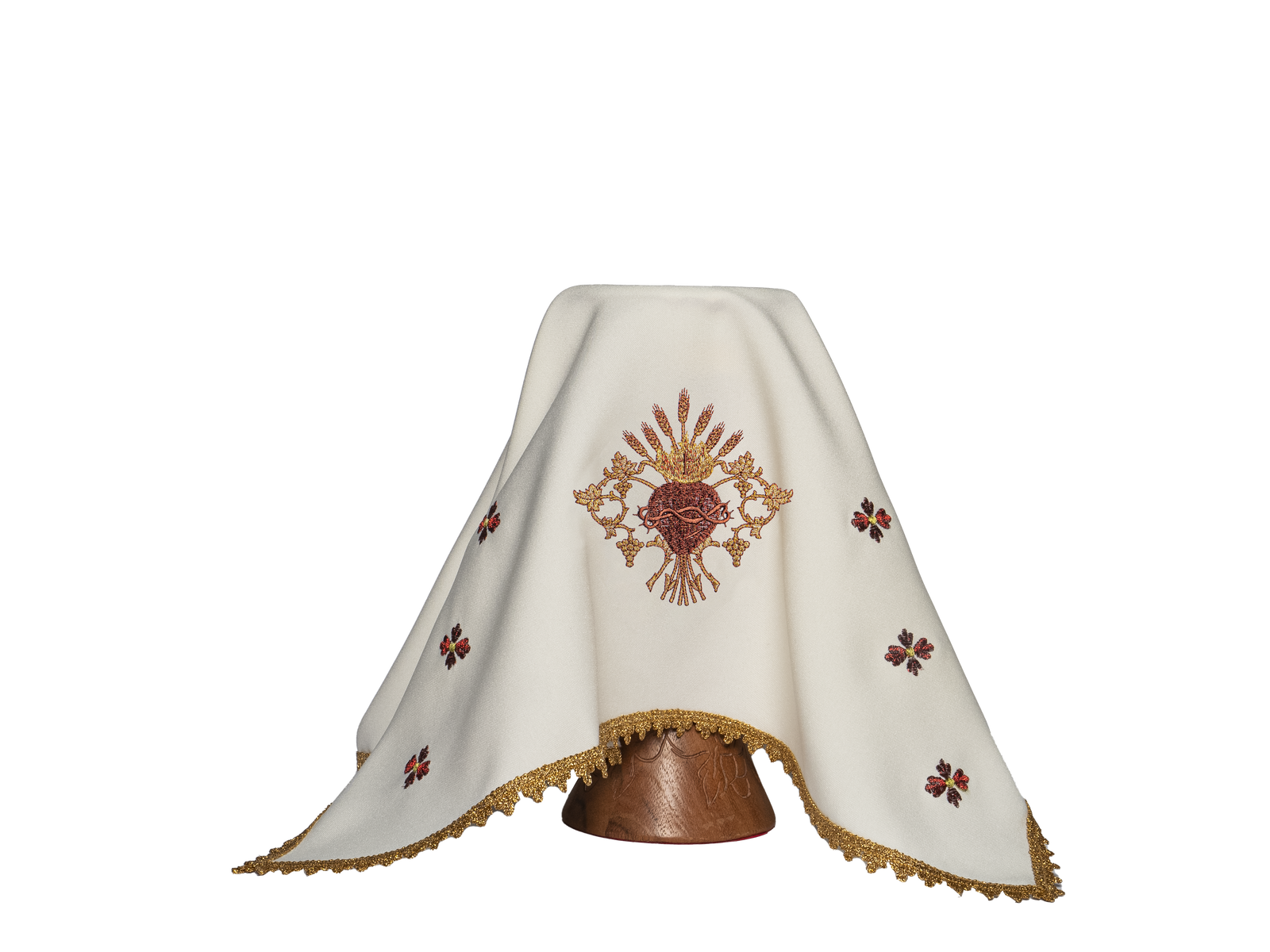 Chalice veil with Sacred Heart embroidery