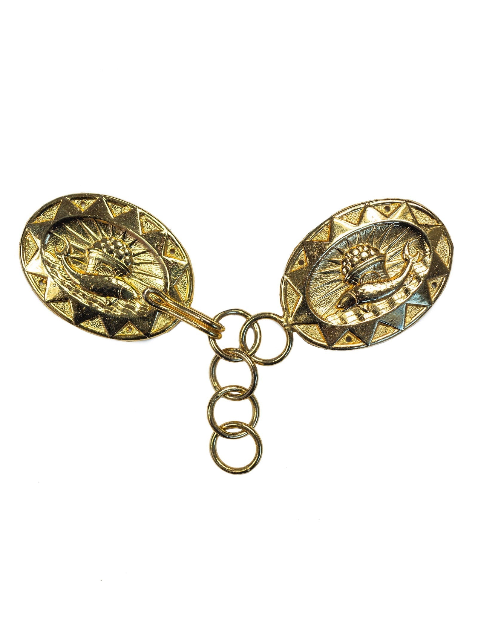 Clasp for liturgical vestments with a fish symbol