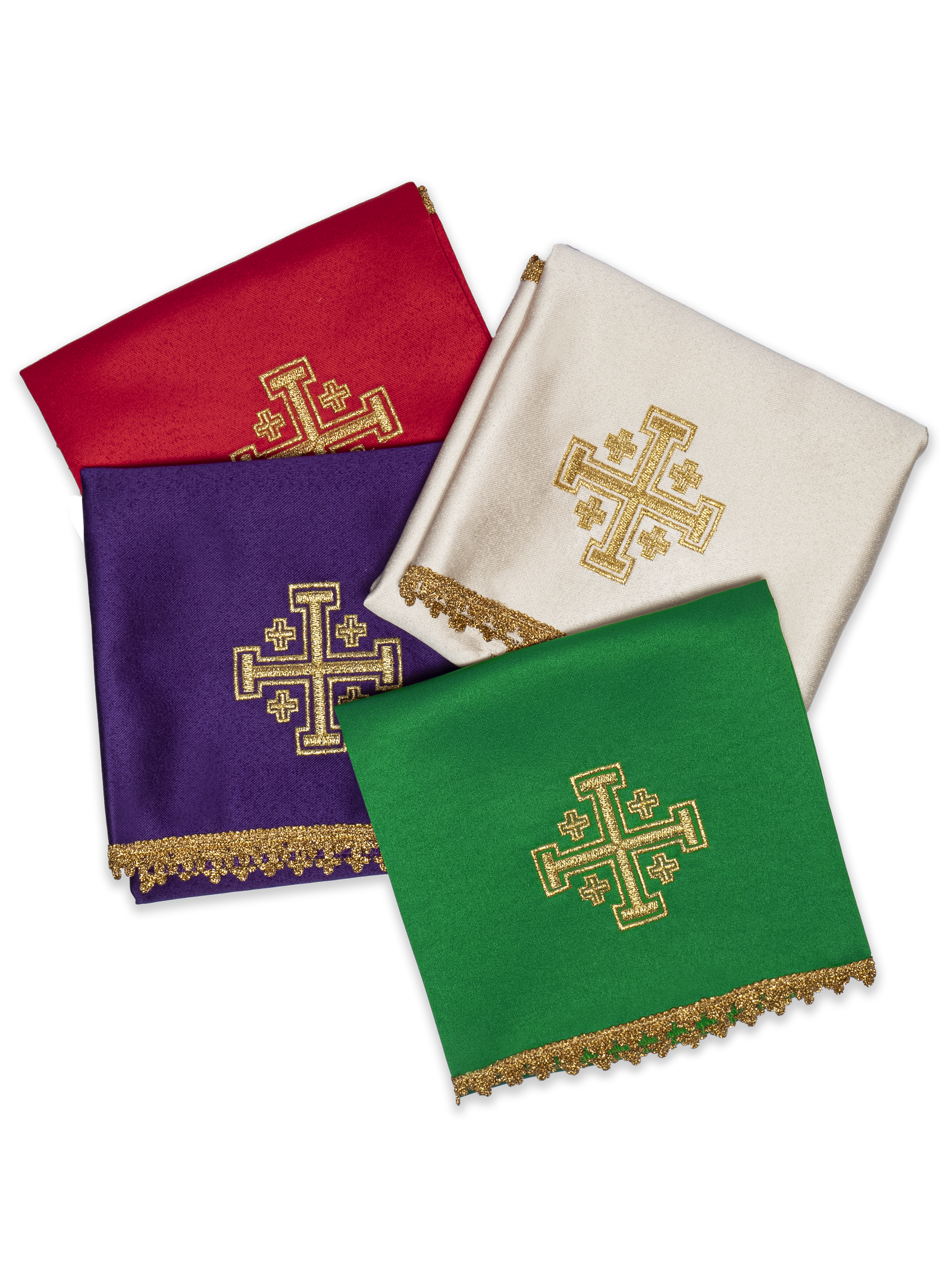 Chalice veil with Jerusalem Cross set of 4 pieces