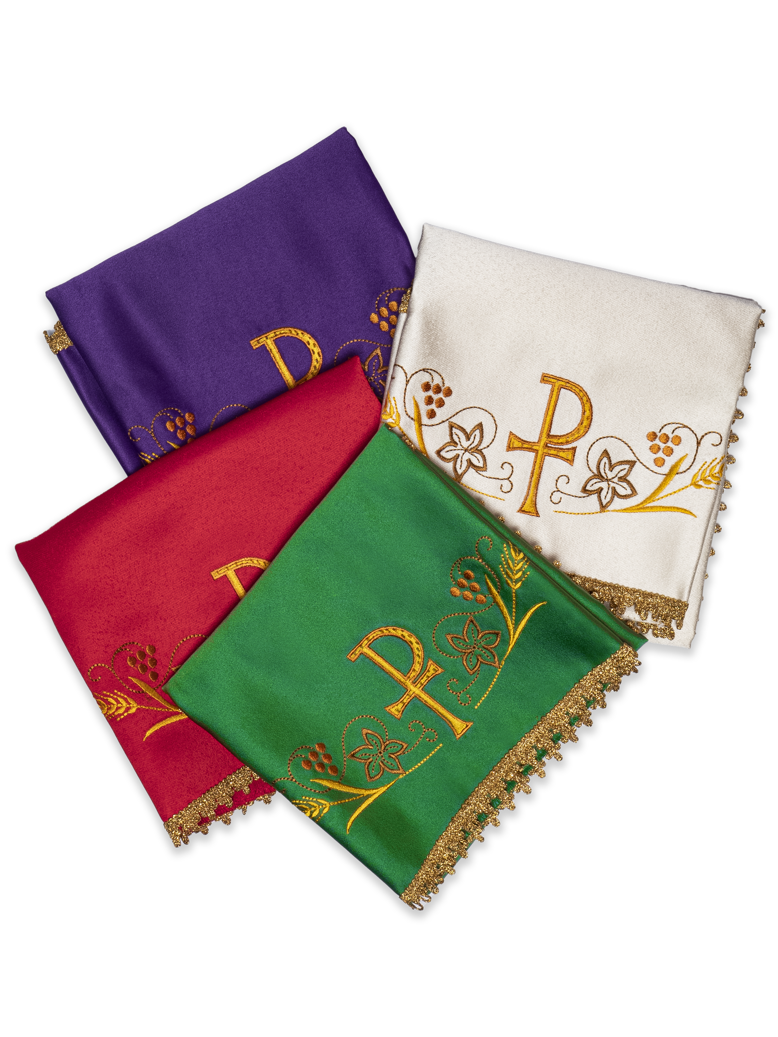 Chalice veils with PAX embroidery (4 pieces)