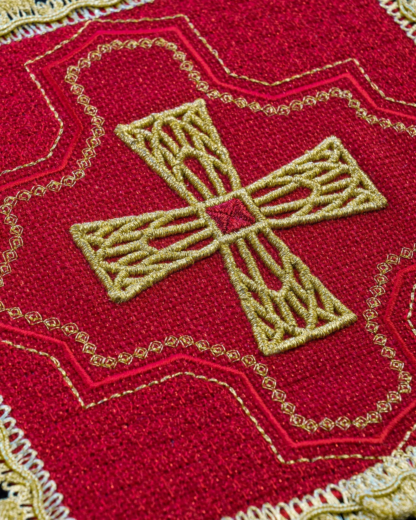 Set of Palls in four liturgical colors