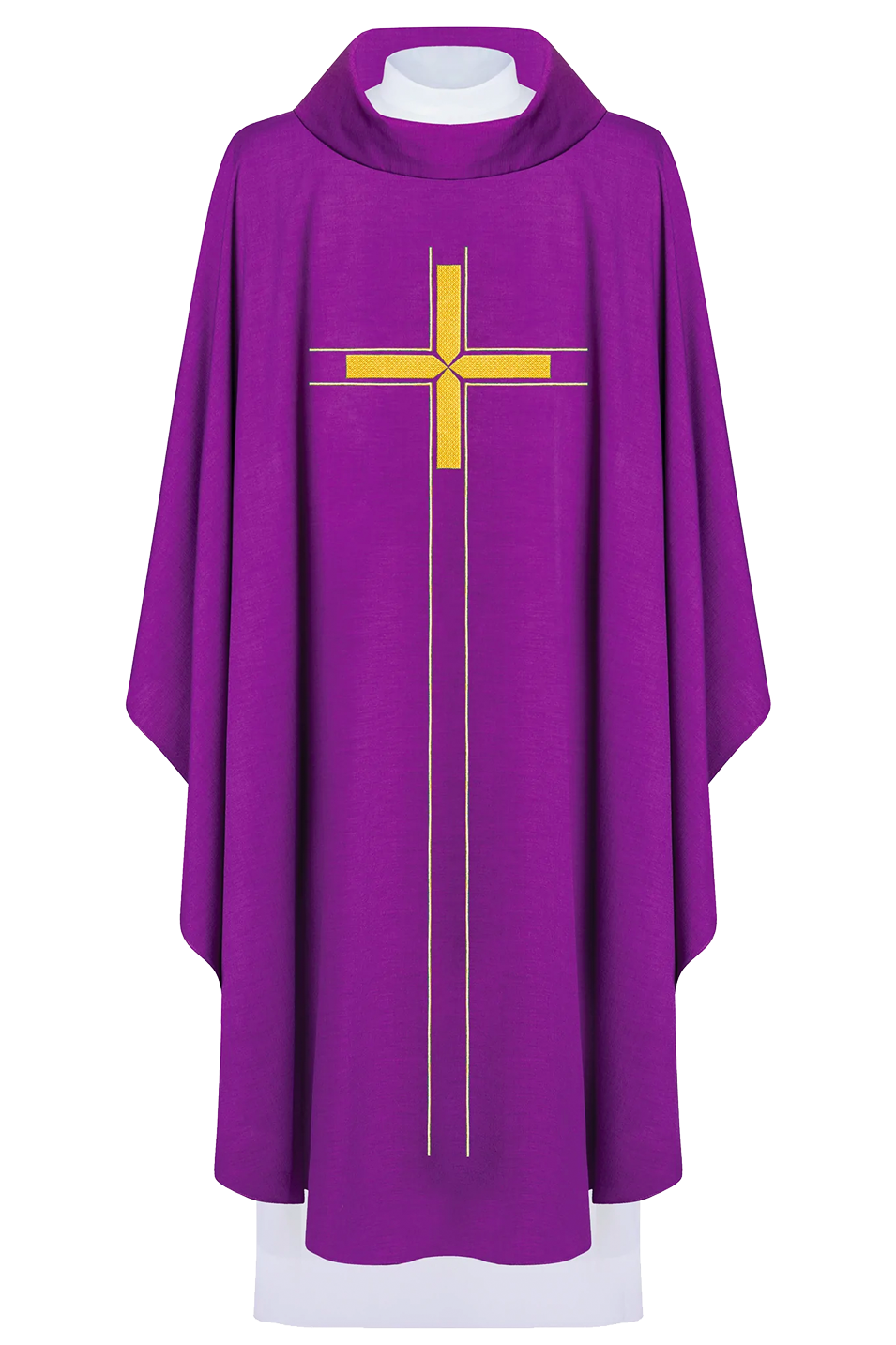 Red chasuble with cross embroidery