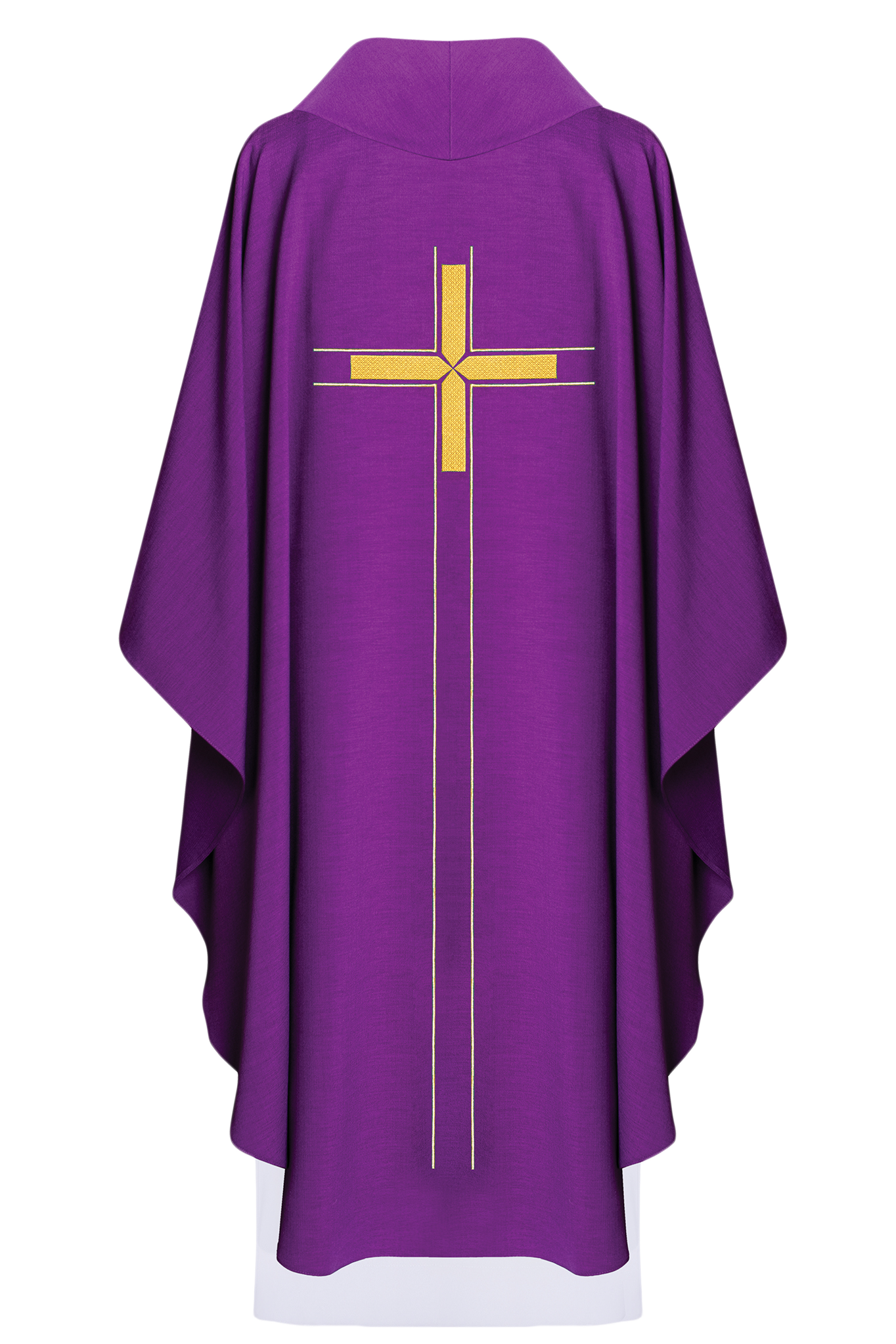 Red chasuble with cross embroidery