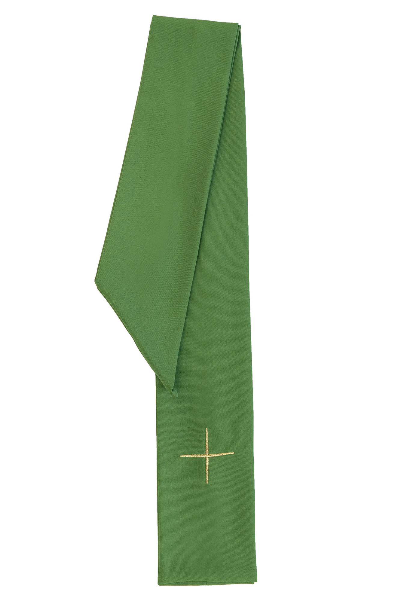 Green chasuble embroidered with IHS motif