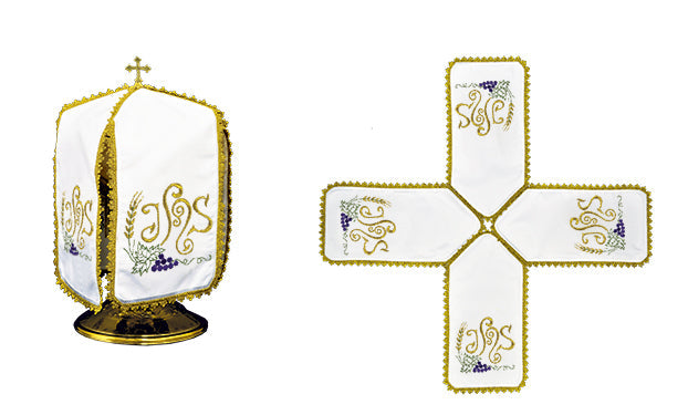 Veil for the pyx with IHS embroidery