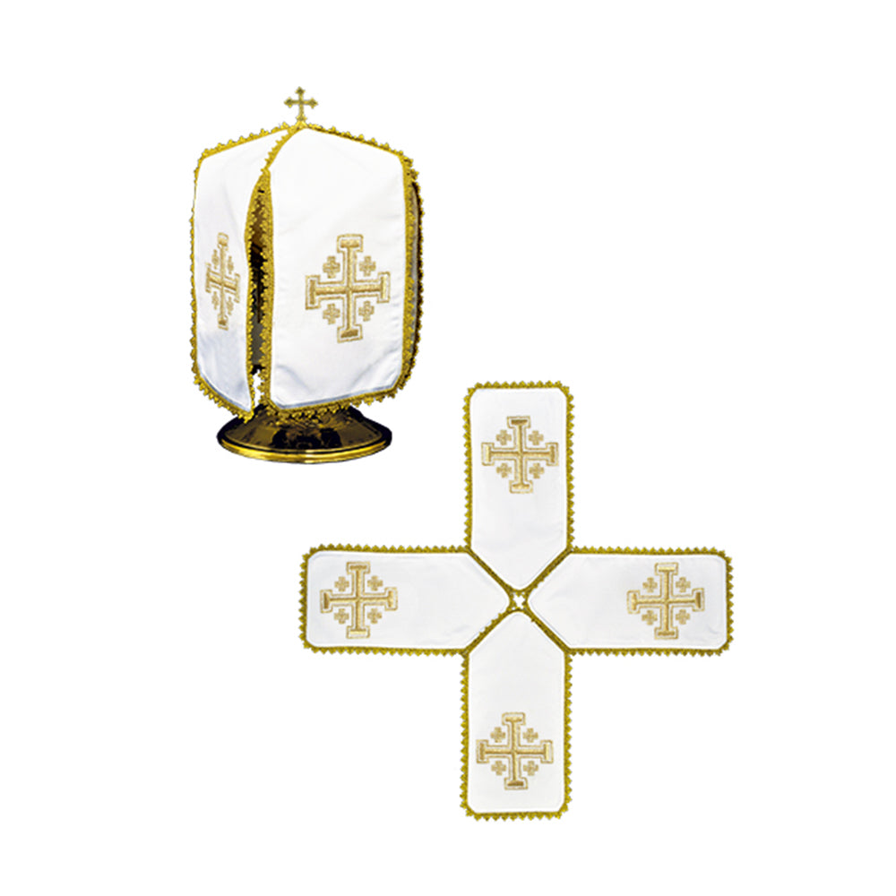 Veil for the pyx with cross embroidery